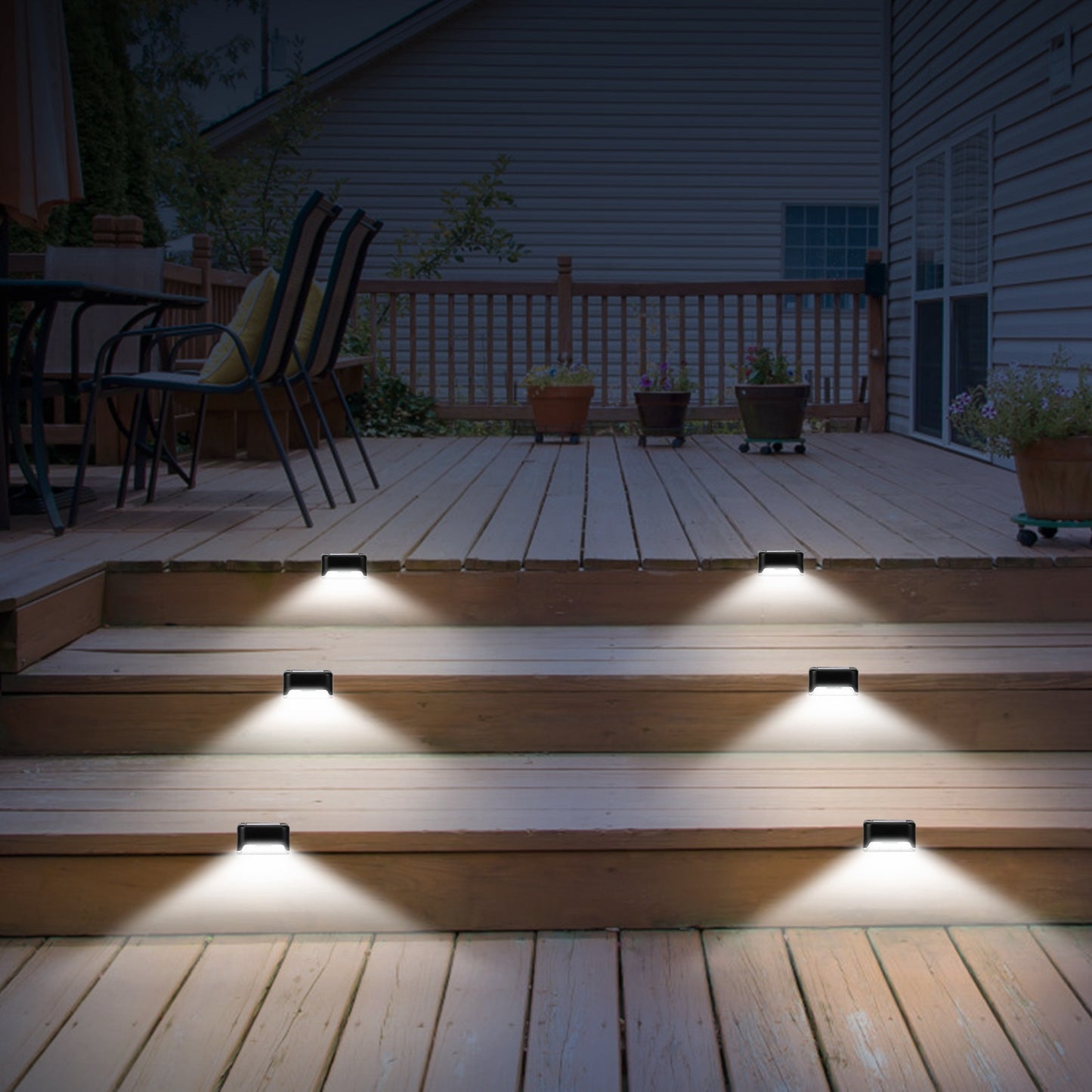 Solar Pathway Lights 4-Pack – Waterproof Outdoor Garden & Step Lighting