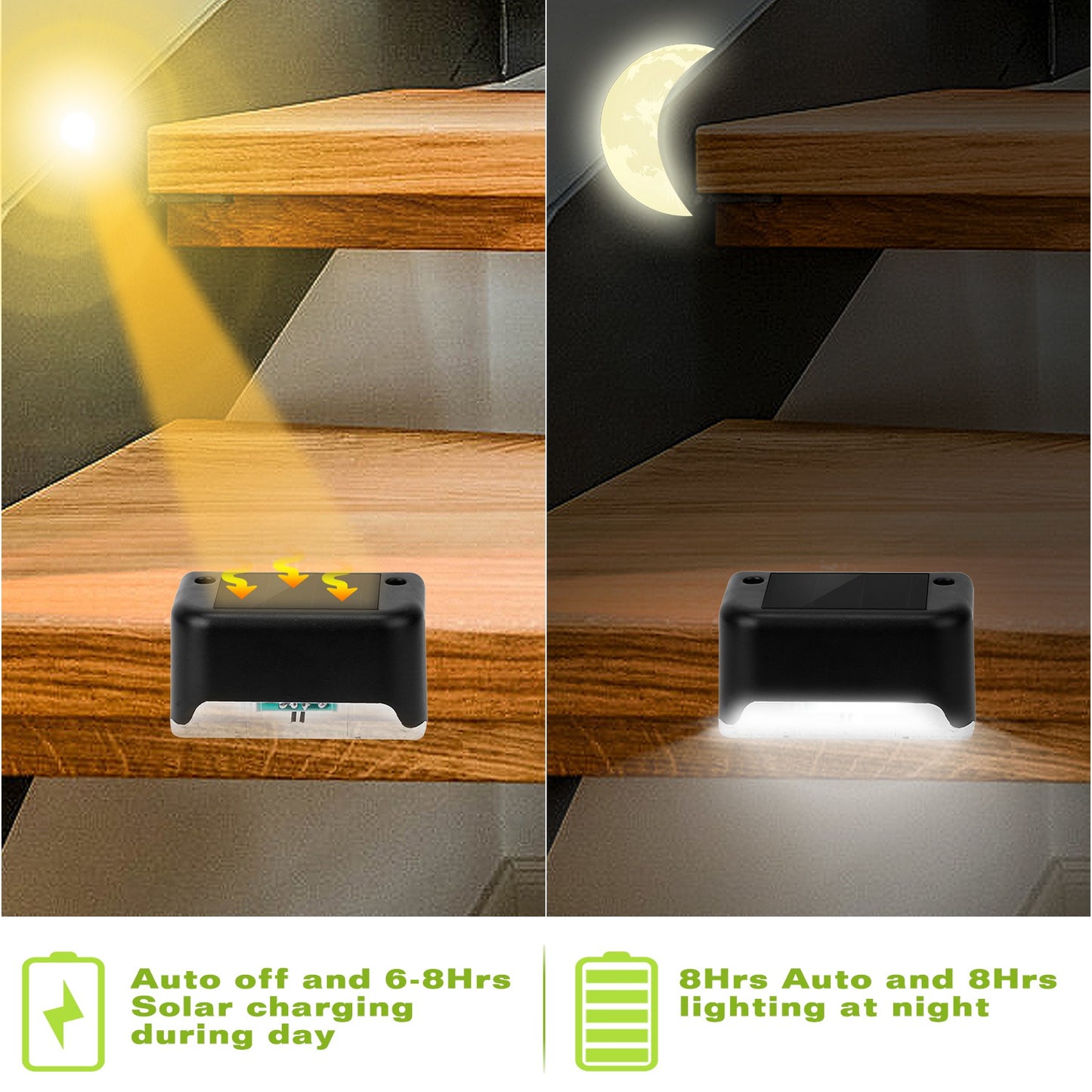 Solar Pathway Lights 4-Pack – Waterproof Outdoor Garden & Step Lighting