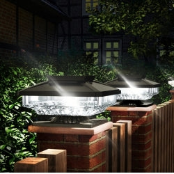Solar Fence Post Lights 6-Pack – Waterproof LED Deck & Patio Cap Lighting