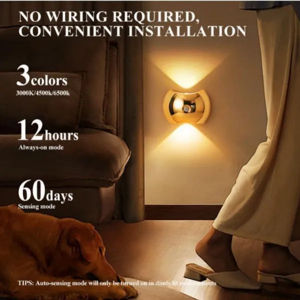 Motion Sensor Night Light 2-Pack – 60-Day Battery, 3 Modes, Magnetic Mount