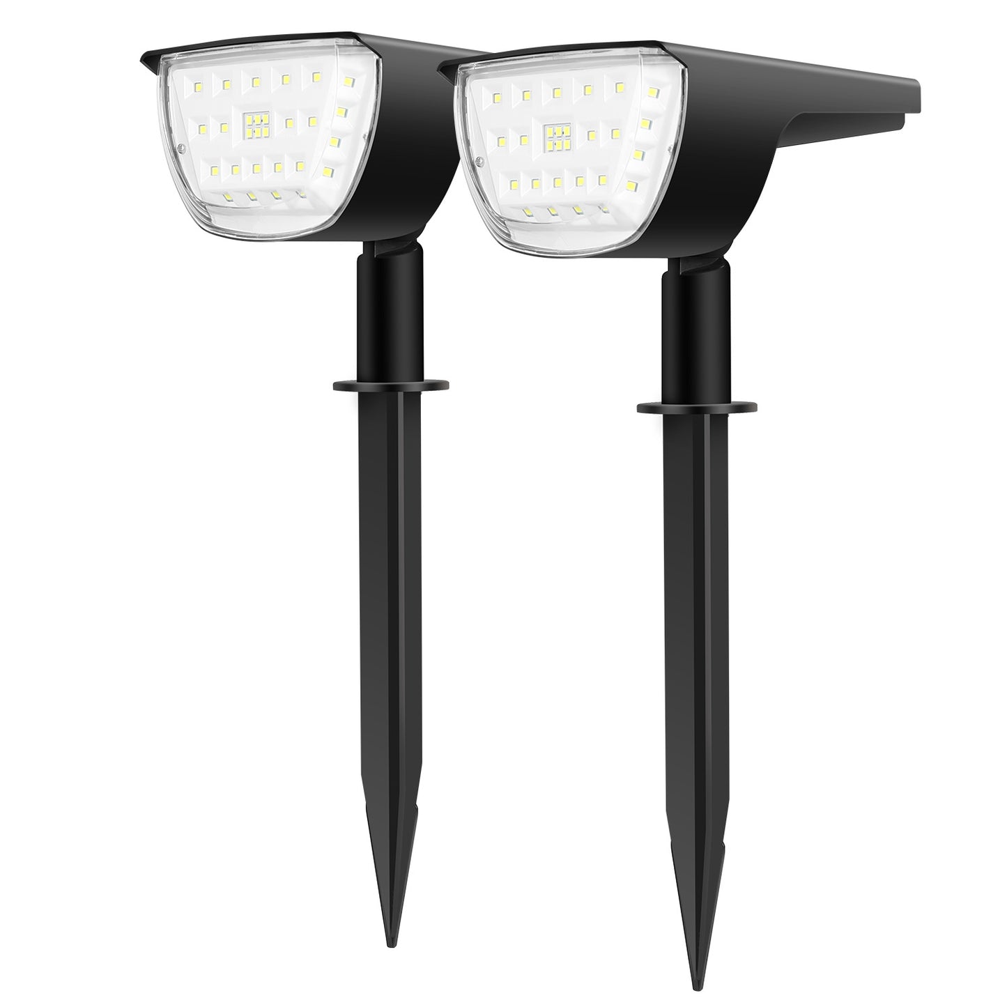 Solar Garden Spotlights 2-Pack – 800 Lumen Adjustable Outdoor Landscape Lights