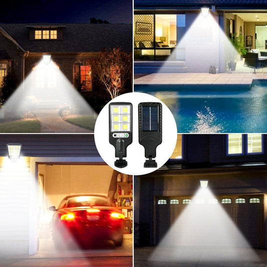72 COB LED Solar Motion Sensor Wall Light – Outdoor Security Lighting