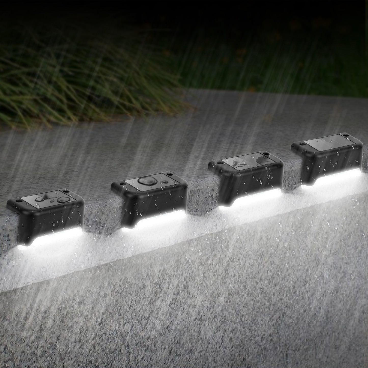 Solar Pathway Lights 4-Pack – Waterproof Outdoor Garden & Step Lighting